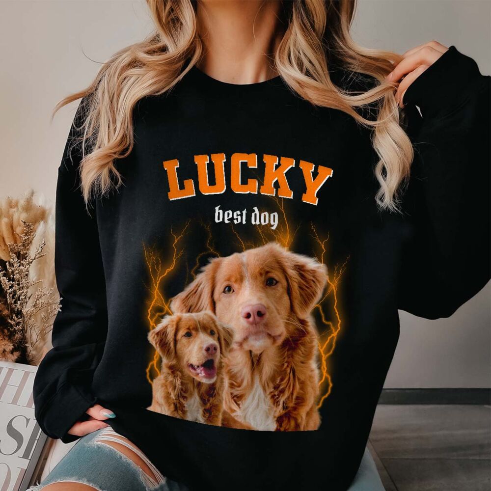 Pull Bootleg personnalisé avec votre animal de compagnie