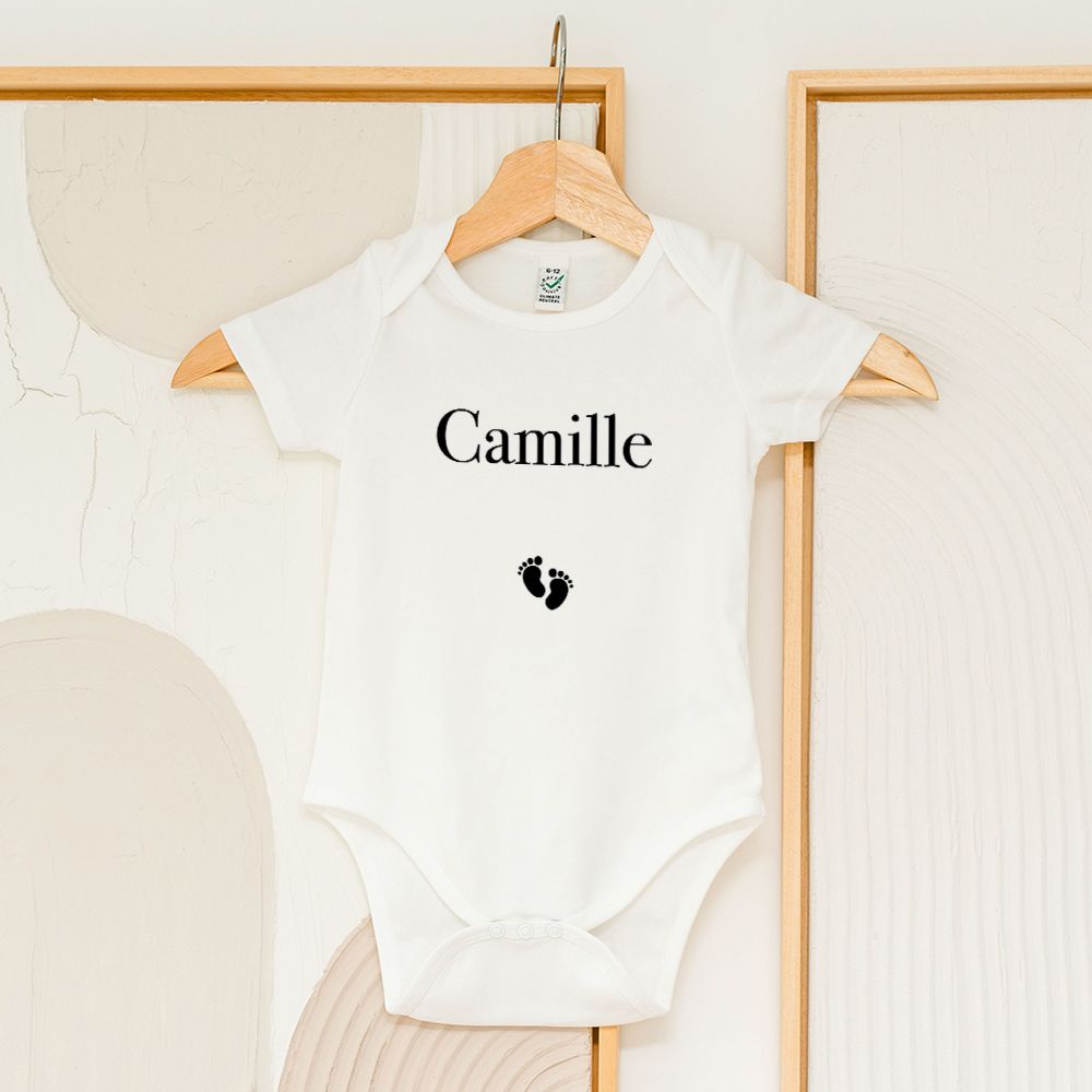 Body bébé personnalisé avec nom et picto