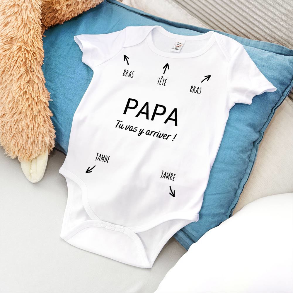 Body bébé personnalisé Mode d'emploi avec nom