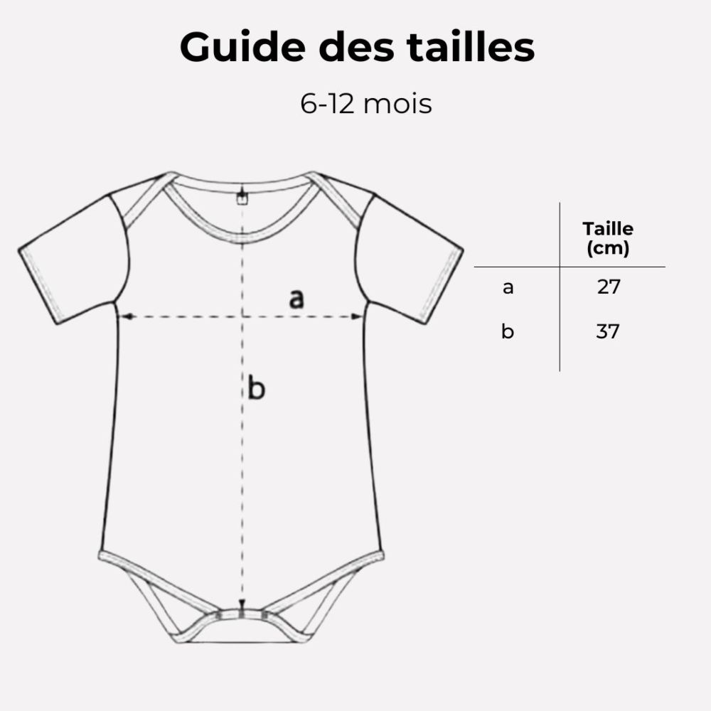 Body bébé personnalisé avec nom et picto