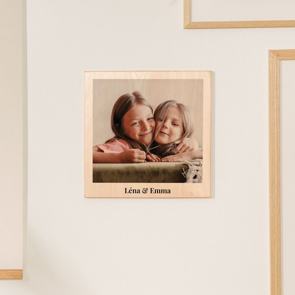 Photo sur bois personnalisée - Design Polaroid