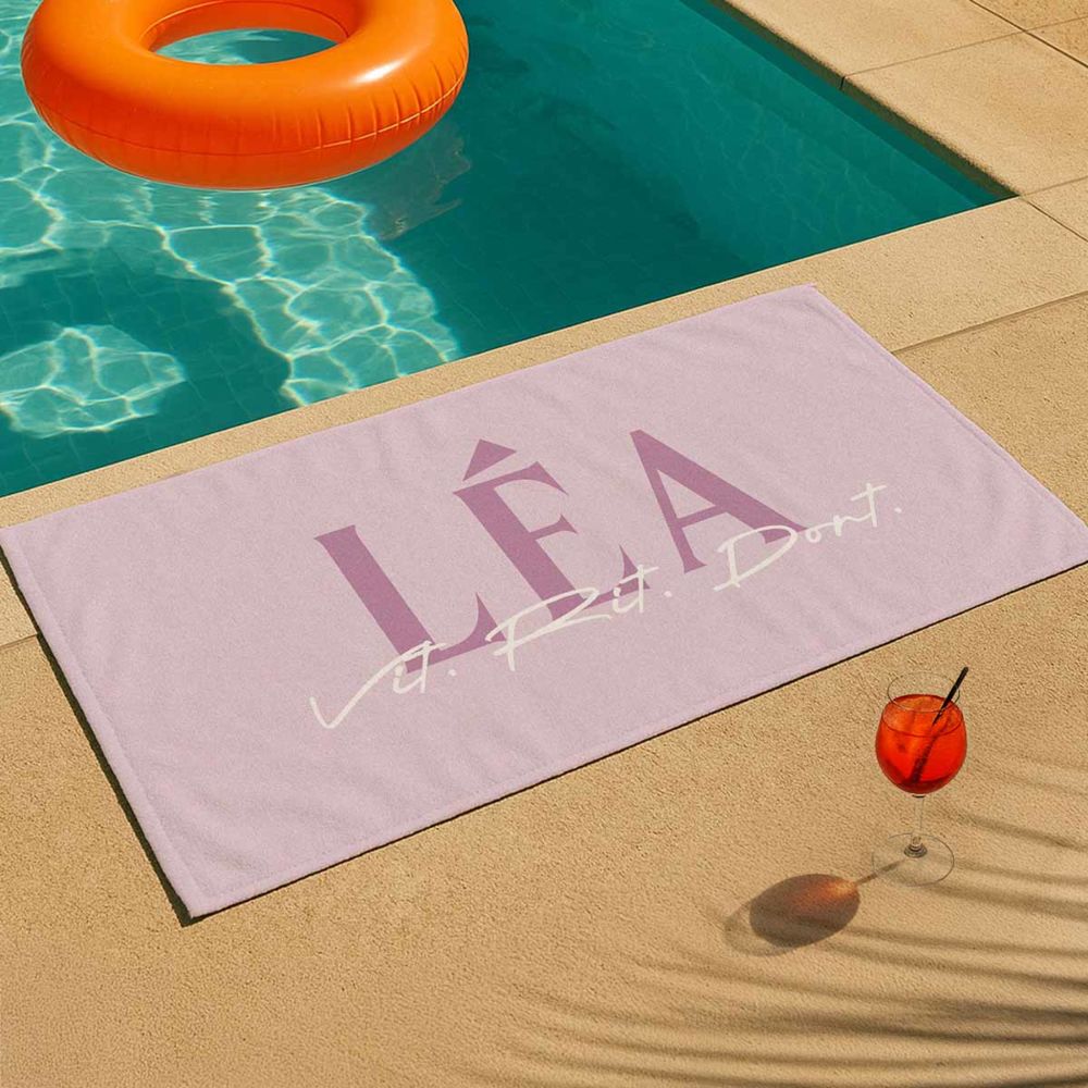Serviette personnalisée avec textet