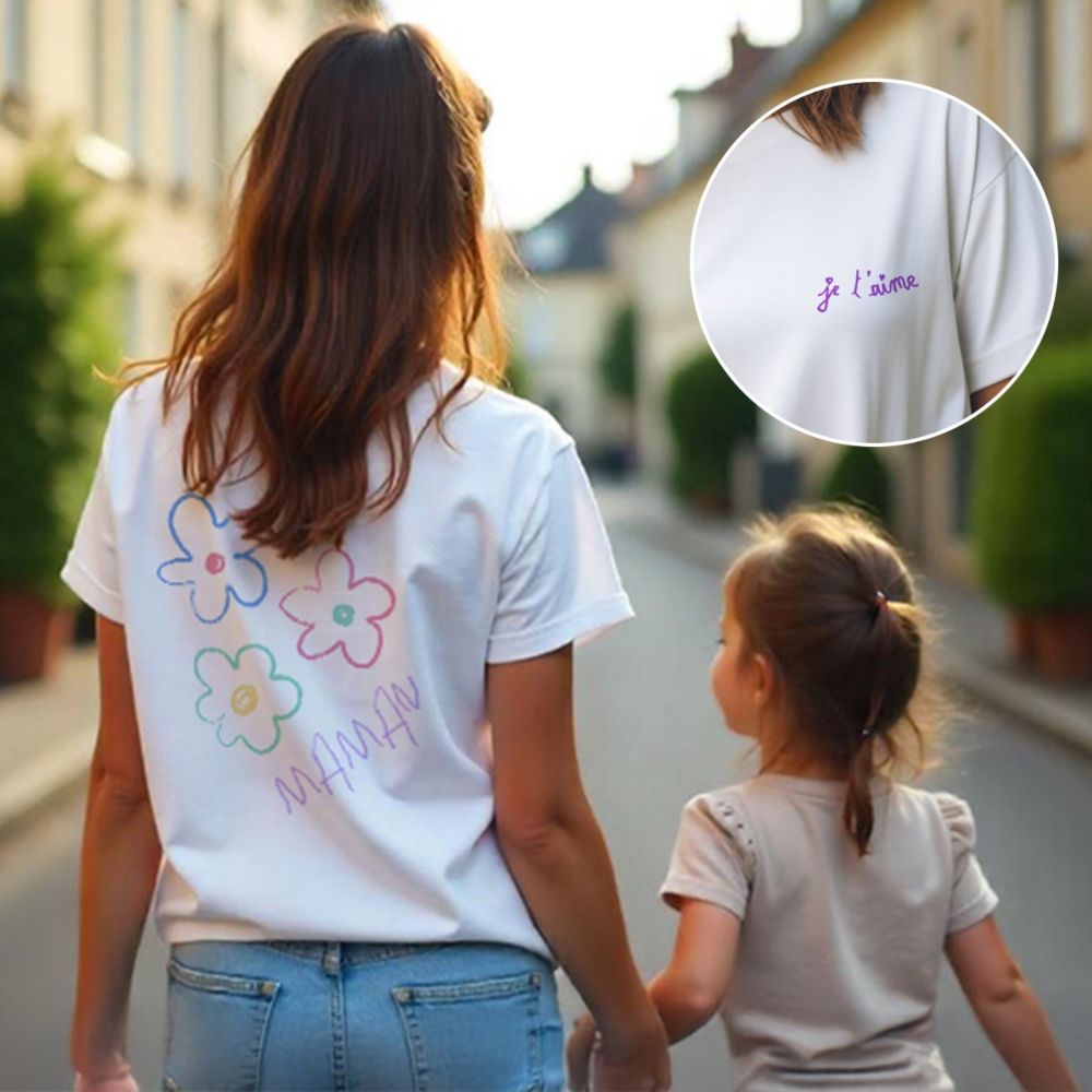 T-shirt personnalisé avec votre dessin devant et derrière