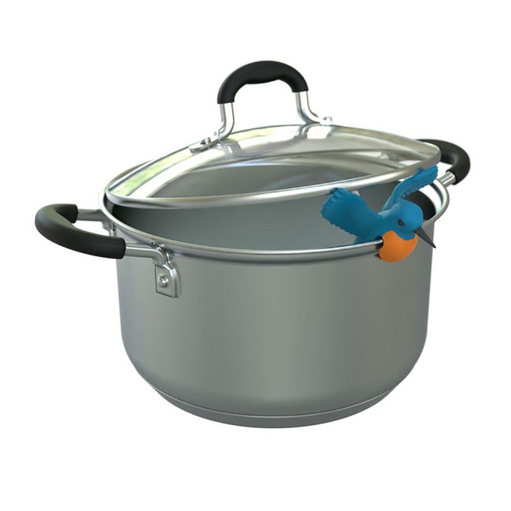 Support de couvercle et de cuillère en forme d’oiseau