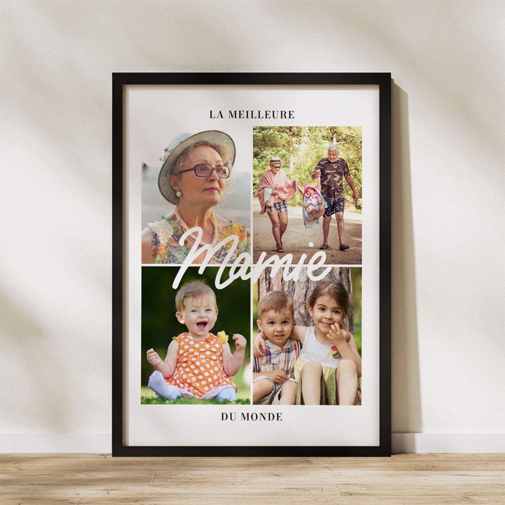Poster personnalisé avec 4 photos et texte