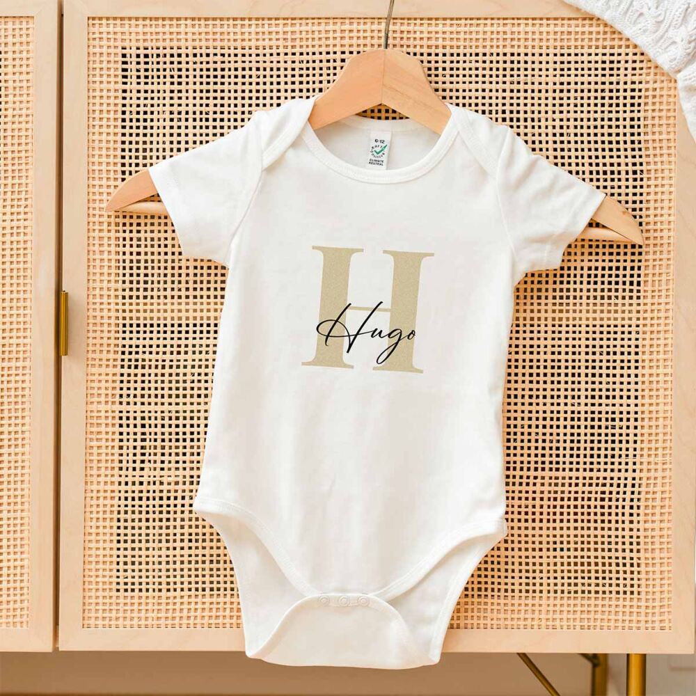 Body bébé personnalisé avec monogramme