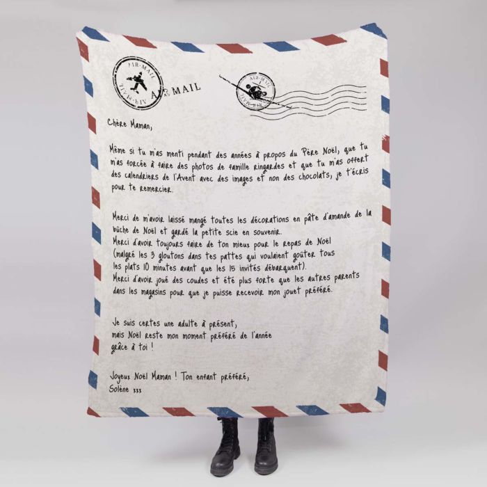 Petite couverture personnalisée en forme de lettre
