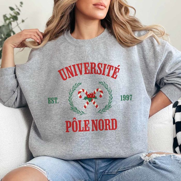 Personalisierbarer Pullover mit Weihnachtssymbol und Text