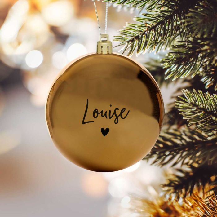 Boule de Noël personnalisée avec texte