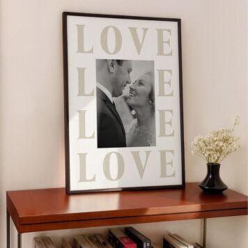 Poster personnalisé avec inscription Love et photo