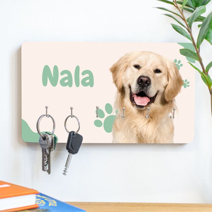 Porte-clés mural personnalisé avec animal de compagnie