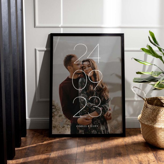 Poster personnalisé avec date et nom