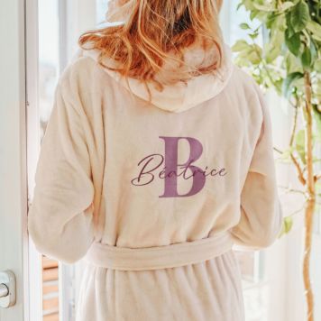 Peignoir personnalisé avec monogramme et nom